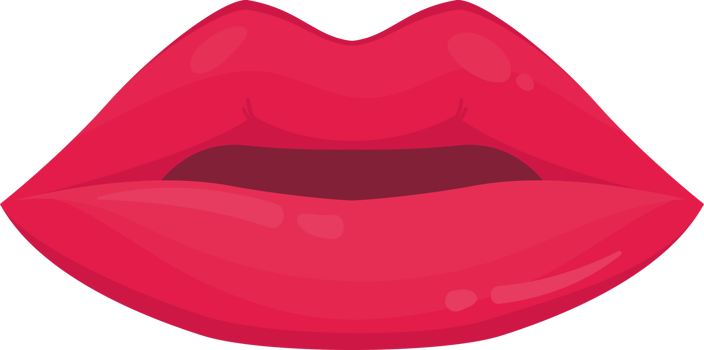 red lips illustration isolated png