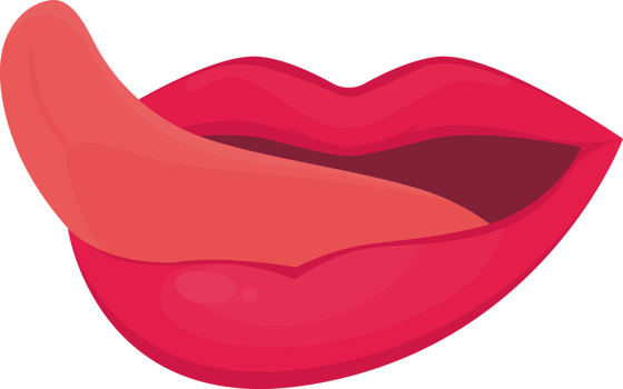 red lips illustration isolated png