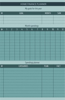 vector budget planner for the year