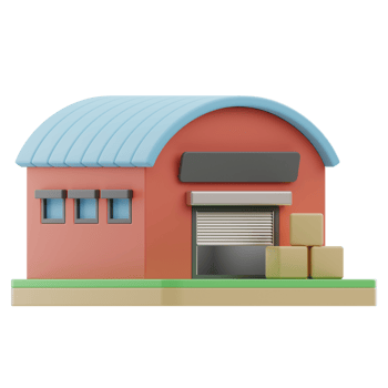 Warehouse Delivery 3D Illustration png
