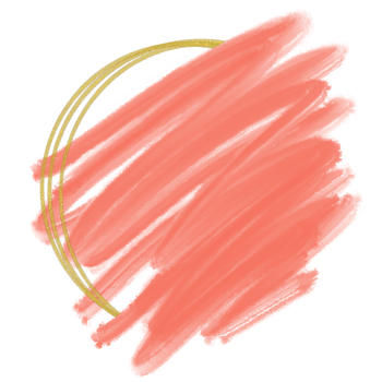 Abstract Pink Circle Watercolor Splash Paint Stain Background Circle With Golden Frame, png