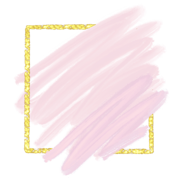 Abstract Pastel Pink Square Watercolor Splash Paint Stain Background Circle With Golden Frame, png