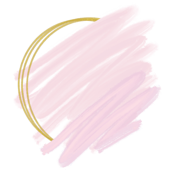 Abstract Pastel Pink Circle Watercolor Splash Paint Stain Background Circle With Golden Frame, png