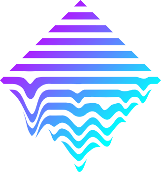Glitch cyberpunk geometric shape. Abstract graphic design element. Futuristic melted drips. Liquid rhombus png
