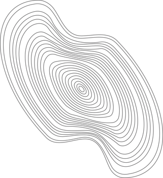 Linear wooden tree rings pattern. Topography circles with map texture. Circular wavy shape. Abstract outline trunk rounds png