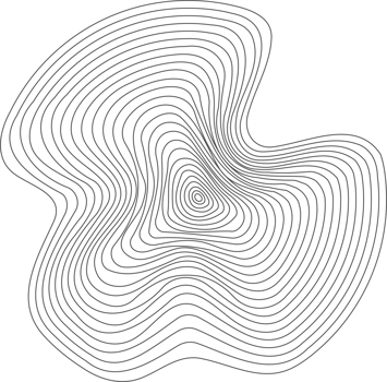 Linear wooden tree rings pattern. Topography circles with map texture. Circular wavy shape. Abstract outline trunk rounds png