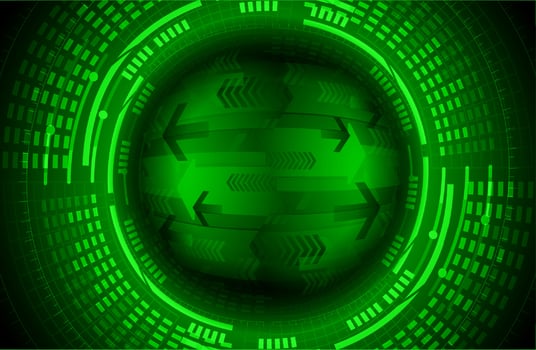 Modern Holographic Globe on Technology Background vector