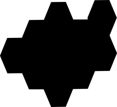 Vector silhouette of beehive on white background