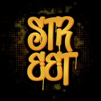 Street art graffiti tag. Design t-shirts, posters, stickers, covers. vector