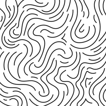 Hand drawn abstract wave lines seamless pattern backgroundt vector