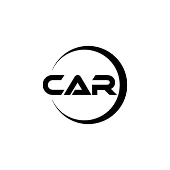 CAR letter logo design in illustration. Vector logo, calligraphy designs for logo, Poster, Invitation, etc.