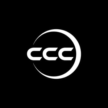 CCC letter logo design in illustration. Vector logo, calligraphy designs for logo, Poster, Invitation, etc.