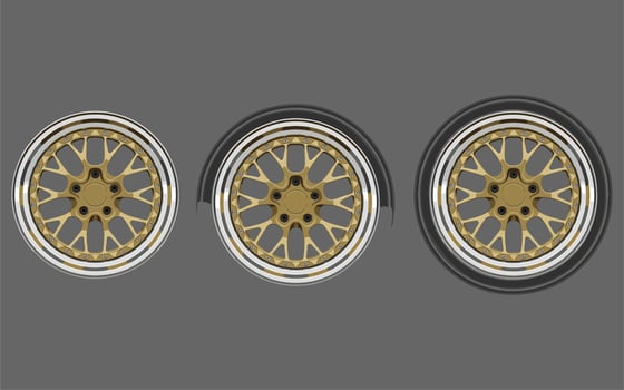 Car wheel and rims. Vector illustration, wheels gold silver black, Car Wheel 3D illustration, Car wheel, set. Realistic design. Vector illustration