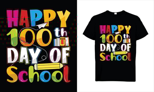 Happy 100th day of school vector