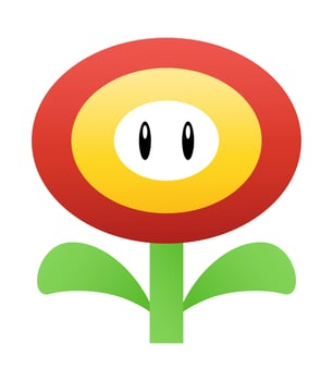 Flower for Mario Bros.Pipes. Warp Pipes Super Mario games. vector