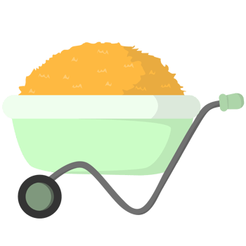 Wagon Gardening PNG Illustration