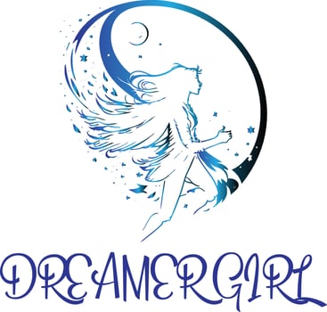 Dreamer Girl Logo Vector File