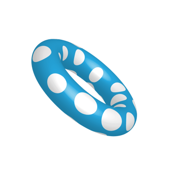Colorful inflatable swim ring on transparent background, Rubber swimming ring, sea fun and security png