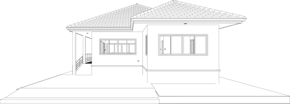 3D illustration of residential project vector