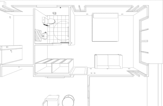 3D illustration of residential project vector