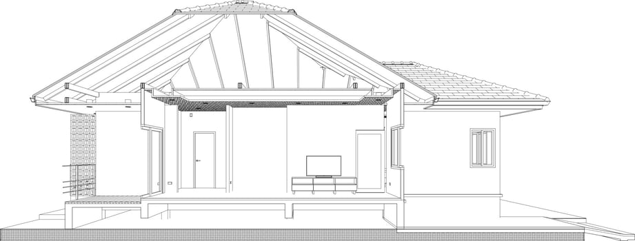 3D illustration of residential project vector