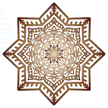 Islamic mandala round lace pattern vector