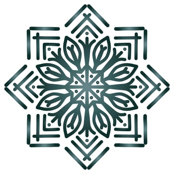 Islamic mandala round lace pattern vector