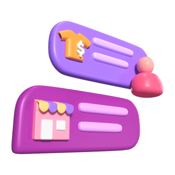 Seller Chat 3D Illustration Icon png