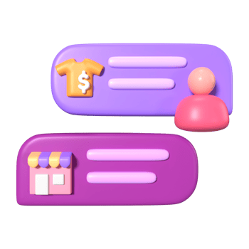 Seller Chat 3D Illustration Icon png