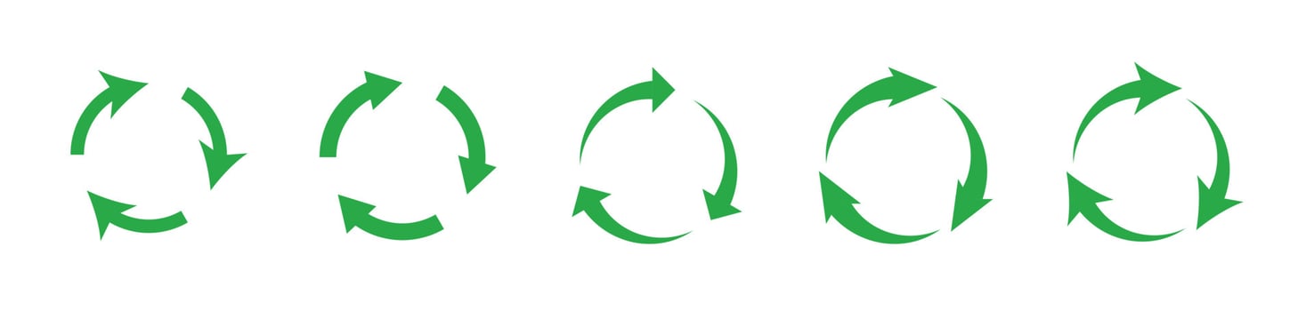 Recycle eco green icons set. Recycle arrow symbol set EPS10 - Vector