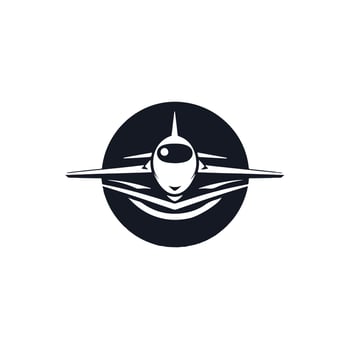 Plane icon vector, solid illustration, pictogram isolated on white vector