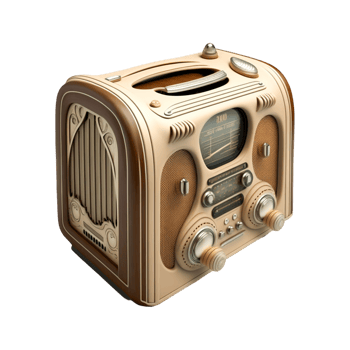 World Radio Day With 3d Golden Lit Recorder. png
