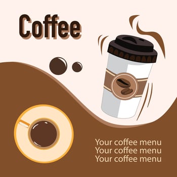 Coffee poster for coffee shop. vector