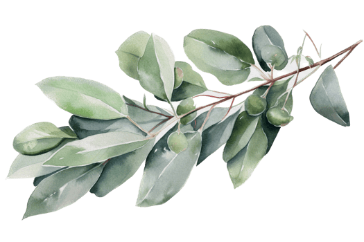 Green leaf watercolor AI Generate png