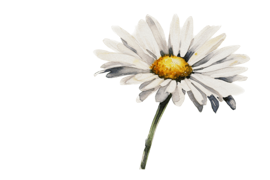 Flower with leaf watercolor AI Generate png