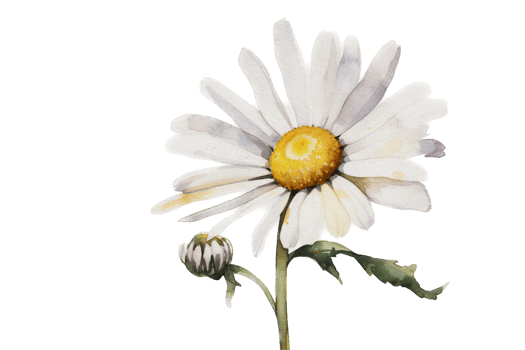 Flower with leaf watercolor AI Generate png