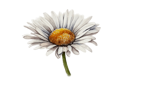Flower with leaf watercolor AI Generate png
