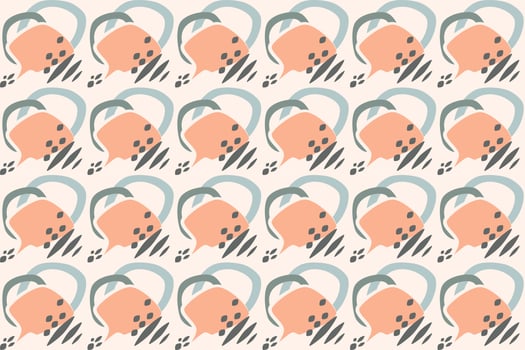 Abstract Geometric Boho Pattern, featuring natural shapes in a minimalistic Nordic style, clean lines and geometric shapes. perfect for creating minimalist prints, textiles, and wallpapers vector