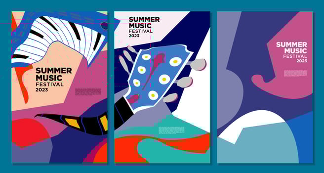 Vector illustration colorful summer music festival banner