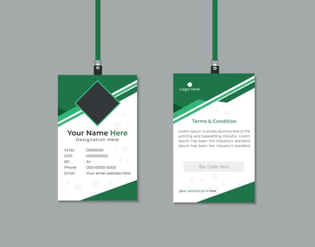 id card design template vector