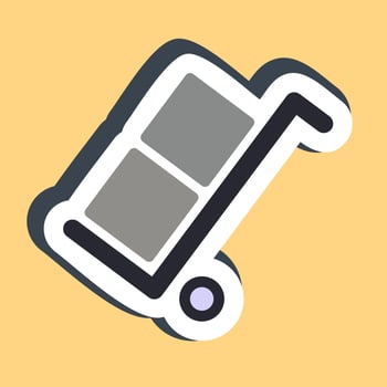 Sticker use the trolley. Packaging symbol elements. Good for prints, posters, logo, product packaging, sign, expedition, etc. vector