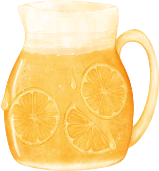 Watercolour fresh orange fruit juice hand painted illustration png
