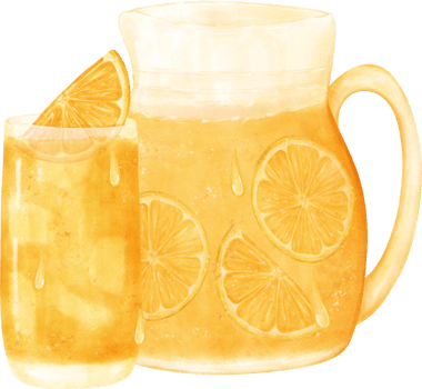 Watercolour fresh orange fruit juice hand painted illustration png