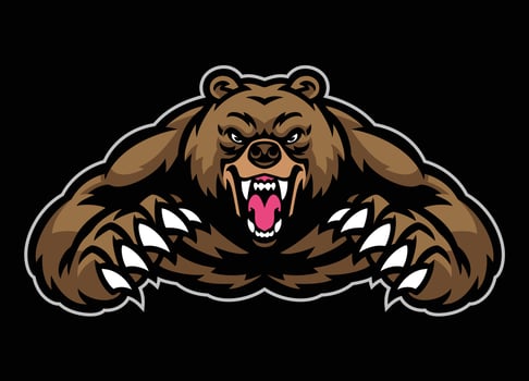Big Grizzly Bear Mascot Logo vector