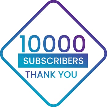 Banner thank you 10000 subscribers vector