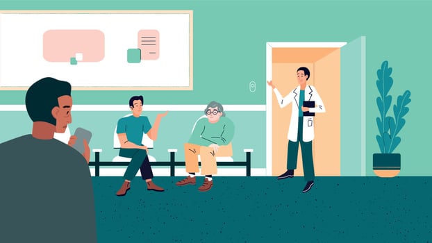 Doctor waiting room illustration vector