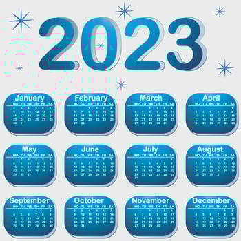 2023 Calendar - Calendar vector