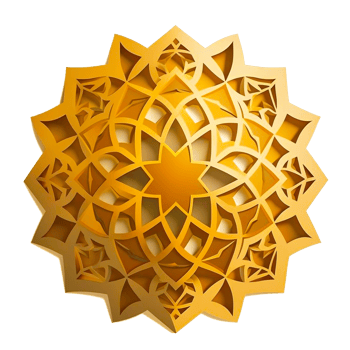 Luxury golden mandala elegant arabic style ornamental frame png