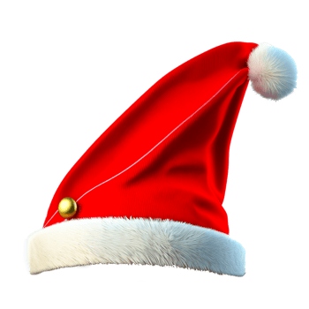 Christmas hat illustration on transparent background png