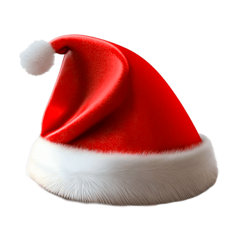 Santa claus hat isolated on transparent background png